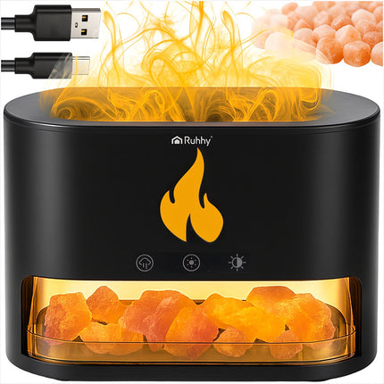 Aroma difuzora mitrinātājs, 250ml, LED kamīna efekts