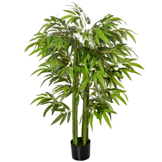 Mākslīgais bambuss, liels 140 cm mākslīgais augs, plastmasas mākslīgie augi podā, mākslīgais bambuss ar 780 lapām, gluži kā īsts, viesistabai, guļamistabai, birojam, dārzam, modernai dekorācijai