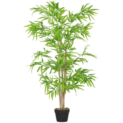 Mākslīgais bambusa augs, liels 150 cm mākslīgais augs, plastmasas mākslīgie augi podā, viltus bambusa augs, līdzīgs īstam, ar mākslīgām sūnām viesistabai, guļamistabai, birojam, dārzam, modernai dekorācijai