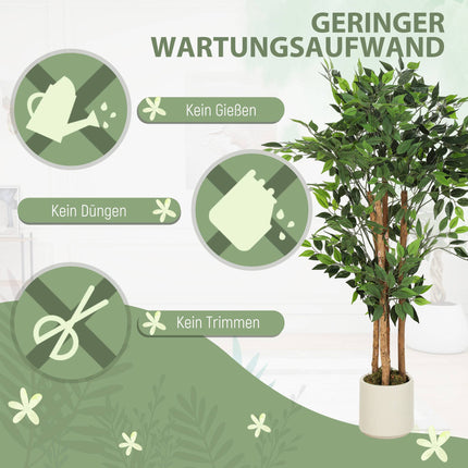 Mākslīgais banjana koks 120 cm, masīvkoka stumbrs