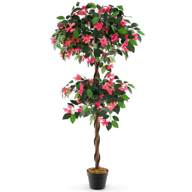 Mākslīgais bugenvilejas koks, 150 cm, 252 ziedi, podā