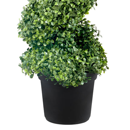 Artificial Boxwood Topiary Trees 4 Ft, 2 Pack, Indoor Outdoor