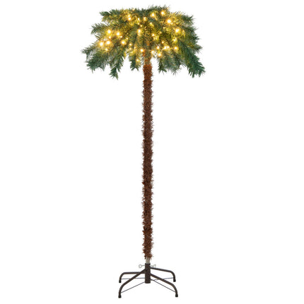 Mākslīgā Ziemassvētku palma 150 cm, 150 silti baltas gaismas diodes