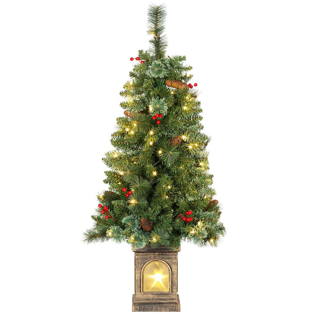 Mākslīgā Ziemassvētku eglīte, 120 cm, 100 LED gaismiņas, 8 režīmi