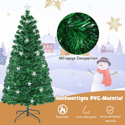 Mākslīgā Ziemassvētku eglīte 150 cm, optiskā šķiedra, 8 režīmi