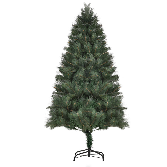 Mākslīgā Ziemassvētku eglīte, 180 cm, Ziemassvētku eglīte ar 375 galiem, metāla statīvs, reālistisks izskats Ziemassvētku ballītei telpās, zaļa