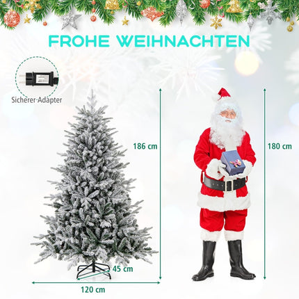 Mākslīgā Ziemassvētku eglīte, 186 cm, 260 LED gaismiņas, 8 režīmi