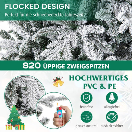 Mākslīgā Ziemassvētku eglīte, 186 cm, 260 LED gaismiņas, 8 režīmi