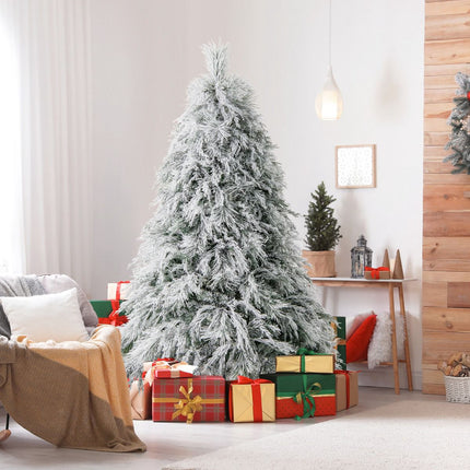 Mākslīgā Ziemassvētku eglīte 192 cm, ar eņģēm, 250 silti baltas LED gaismas
