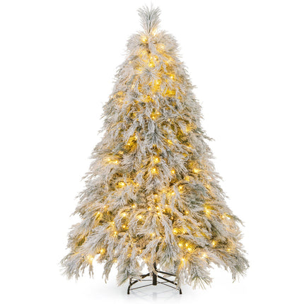 Mākslīgā Ziemassvētku eglīte 192 cm, ar eņģēm, 250 silti baltas LED gaismas
