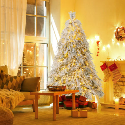 Mākslīgā Ziemassvētku eglīte 192 cm, ar eņģēm, 250 silti baltas LED gaismas