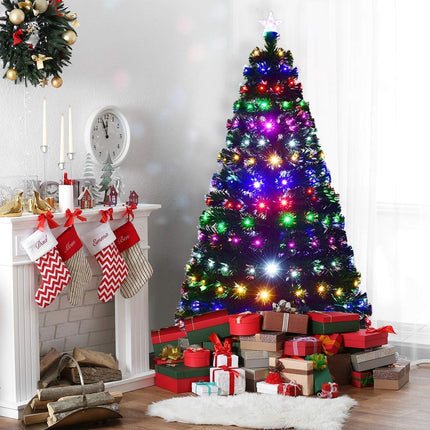 Mākslīgā Ziemassvētku eglīte 210 cm, 280 LED diodes, metāla statīvs
