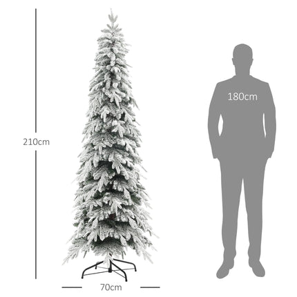 Mākslīgā Ziemassvētku eglīte 210 cm ar sniegu un 800 zariem