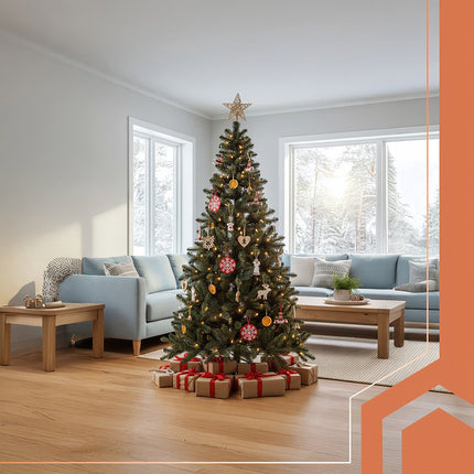 Artificial Christmas Tree, 2.1m, Flame-Retardant PVC