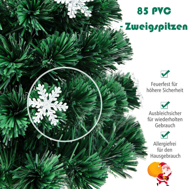 Mākslīgā Ziemassvētku eglīte 90 cm, optiskā šķiedra, 12 LED zvaigznes