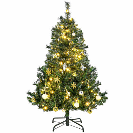 Mākslīgā Ziemassvētku eglīte ar LED diodēm, 120 cm, zaļa