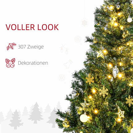 Mākslīgā Ziemassvētku eglīte ar LED diodēm, 120 cm, zaļa