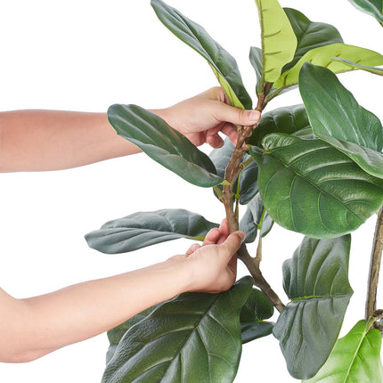 Artificial Fiddle Leaf Fig Tree 6 ft, PE, Anti-Tip Pot