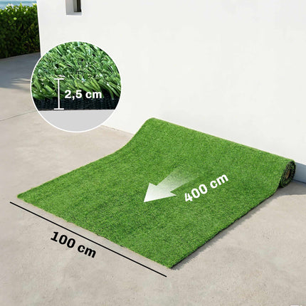 Mākslīgais zāliens 100x400cm, pašiztukšojošs, 10mm augstums
