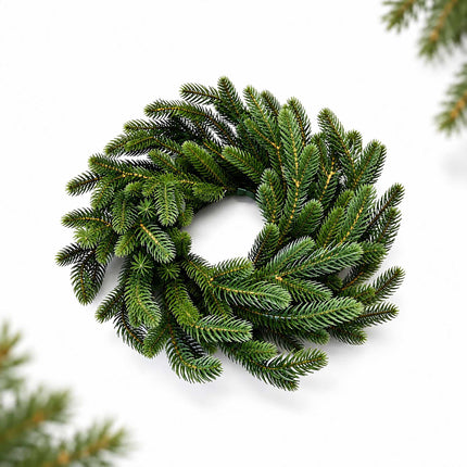 Artificial Nordmann Fir Advent Wreath, Injection-Moulded PE, Green