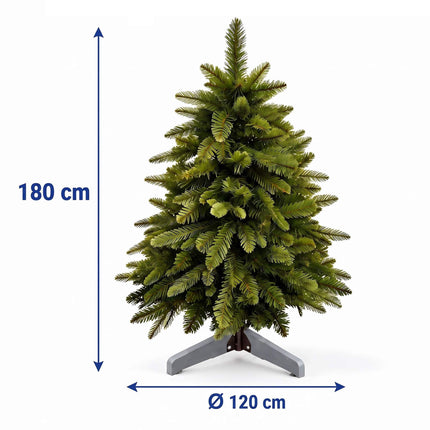 Artificial Nordmann Fir Christmas Tree with Carry Bag, Green, Easy Assembly