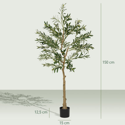 Mākslīgā olīvkoka, 150 cm, 720 lapas, 40 olīvas