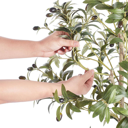Artificial Olive Tree 6 ft, PE Potted, Anti-Tip Base