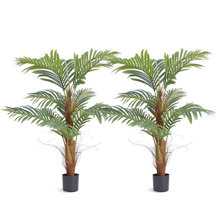 Artificial Palm Tree 4 Ft, Set of 2, Anti-Tip Base