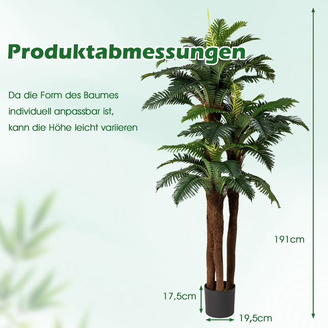 Mākslīgo palmu komplekts ar regulējamām lapām, 191 cm
