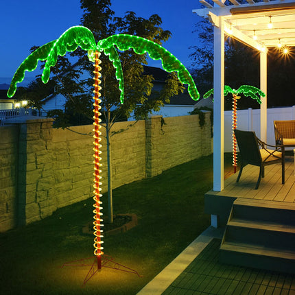 Mākslīgā palma ar LED gaismām, 168 cm, saliekama pamatne