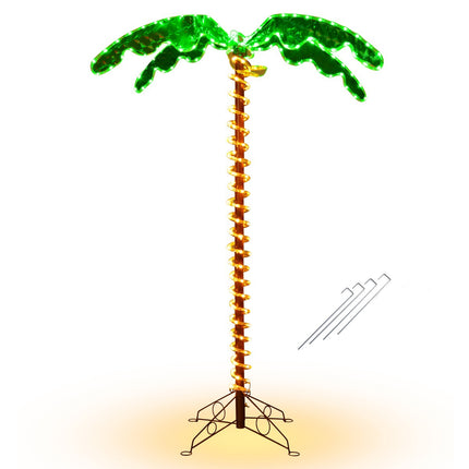Mākslīgā palma ar LED gaismām, 168 cm, saliekama pamatne
