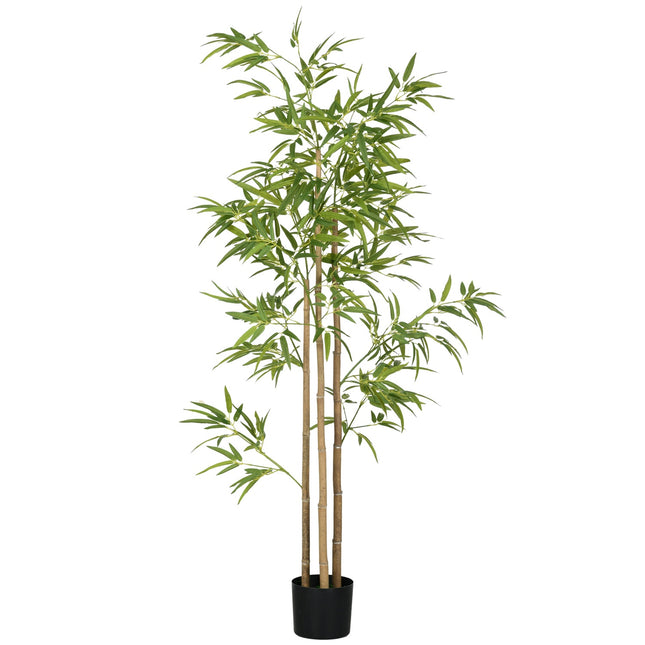 Mākslīgie Augi, Mākslīgais Bambuss, 180 cm Mākslīgais Augs ar 830 Lapām, Telpaugs, Mākslīgais Koks, Augu Dekorācija Iekštelpām, Zaļš