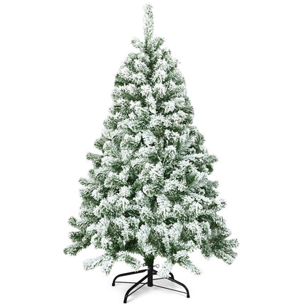 Mākslīgā sniega klātā Ziemassvētku eglīte, 135 cm, PVC adatas