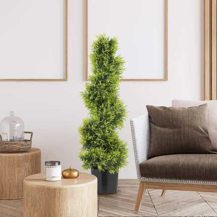 Mākslīgais spirālveida topiāra koks, 90 cm, UV izturīgs