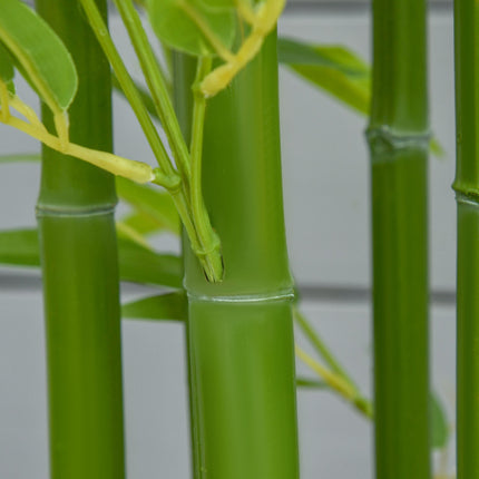 Mākslīgais bambusa augs, 924 lapas, izturīgs pods, mākslīgās sūnas, plastmasa, zaļa