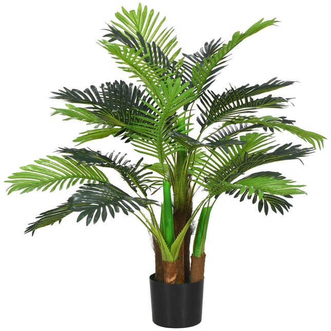 Mākslīgie augi, mākslīgā palma, 100 cm mākslīgais augs ar 27 zariem, telpaugs, mākslīgā eglīte, augu dekors iekštelpām, āra lietošanai, zaļš