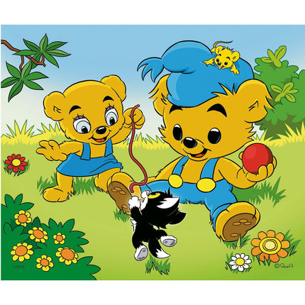Ash puzzle wooden teddy bear 6 piece