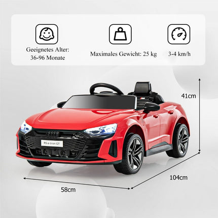 Audi RS bērnu elektromobilis ar 2,4 G tālvadības pulti, mūziku un sarkaniem priekšējiem lukturiem