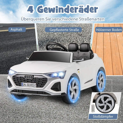 Audi SQ8 bērnu elektromobilis, 12 V, tālvadības pults, balts