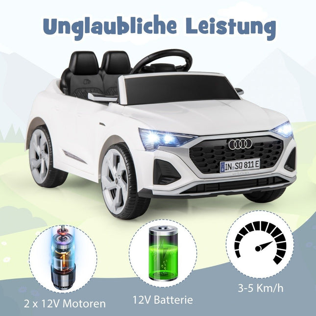 Audi SQ8 bērnu elektromobilis, 12 V, tālvadības pults, balts