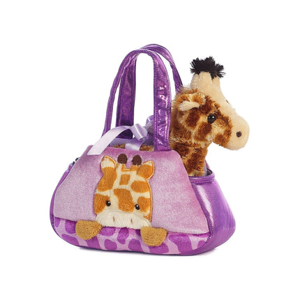Aurora Fancy Pals plīša rotaļlieta žirafe somā, 20 cm
