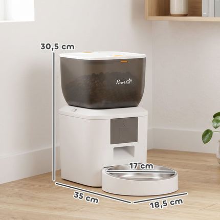 Automātiska kaķu barotava, 4 l, WiFi lietotnes vadība, balss vadība
