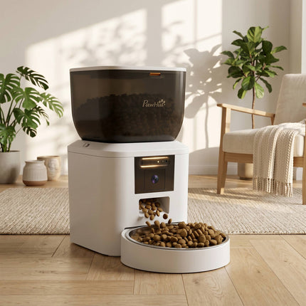 Automātiska kaķu barotava ar kameru, 4 l, 2,4 GHz WiFi, lietotnes vadība