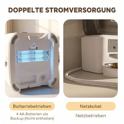 Automātiska kaķu barotava ar kameru, 4 l, 2,4 GHz WiFi, lietotnes vadība