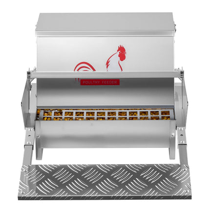 Automatic Chicken Feeder, 25 lb Treadle, Lockable Lid