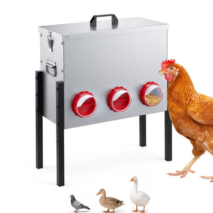 Automātiska vistu barotava, 26 l, 6 atveres, regulējams augstums