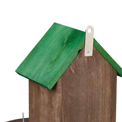 Automatic feeder for brown squirrels made of wood