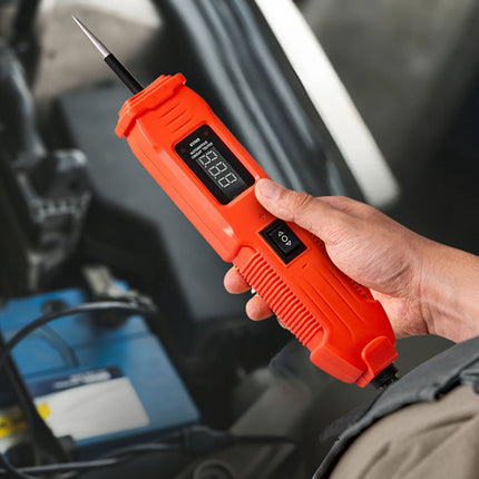 Automotive Circuit Tester, 6–36V DC, LED Display, 13 ft Cable