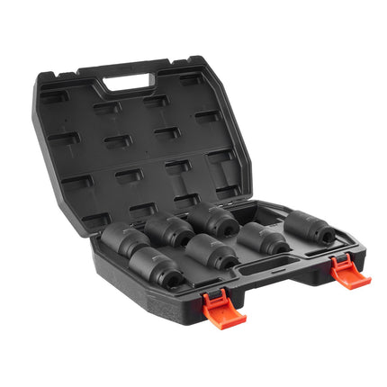 Axle Nut Impact Socket Set, 1/2 In Drive, 8-Piece Metric