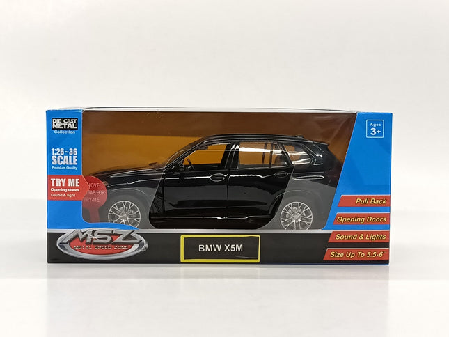 BMW X5M spiedlietas automašīnas modelis, 1:32 mērogā